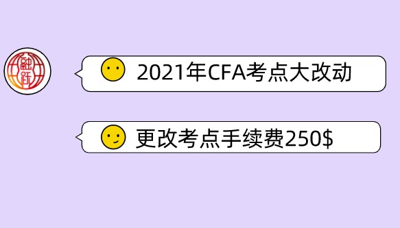 2021年CFA考點(diǎn)在CFA報(bào)名成功后選擇！更改考點(diǎn)還要250美元手續(xù)費(fèi)！